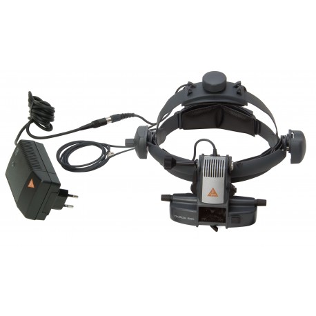 Офтальмоскоп, модель OMEGA 500 в наборе Kit 1 Офтальмоскоп Omega 500 - шлем, Реостат НС50(L) на головном обруче с трансформатором. С-004.33.537, Heine (Германия)